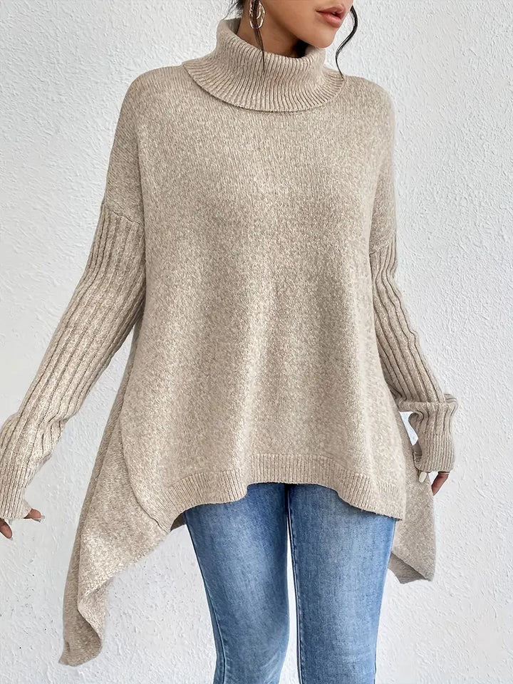 Women’s Oversized Turtleneck Knit Sweater