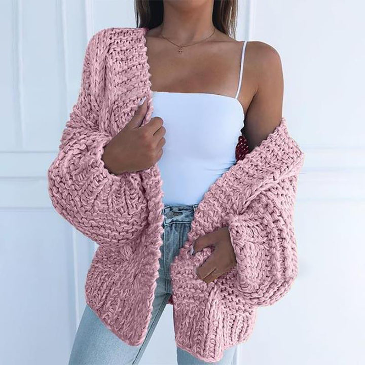 Women’s Thickened Mohair Cardigan – Cozy Warmth & Effortless Style