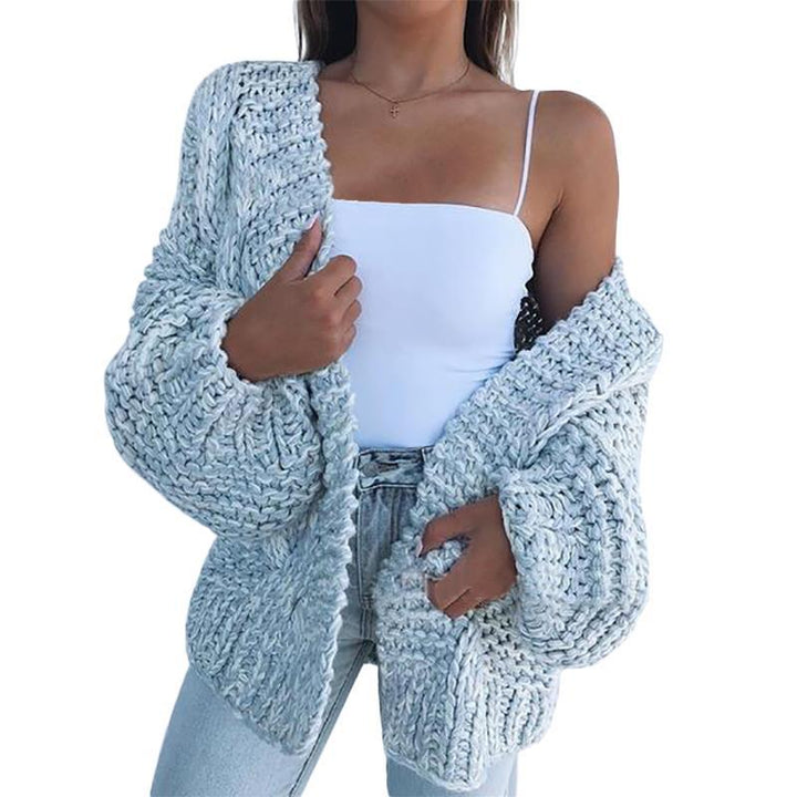 Women’s Thickened Mohair Cardigan – Cozy Warmth & Effortless Style