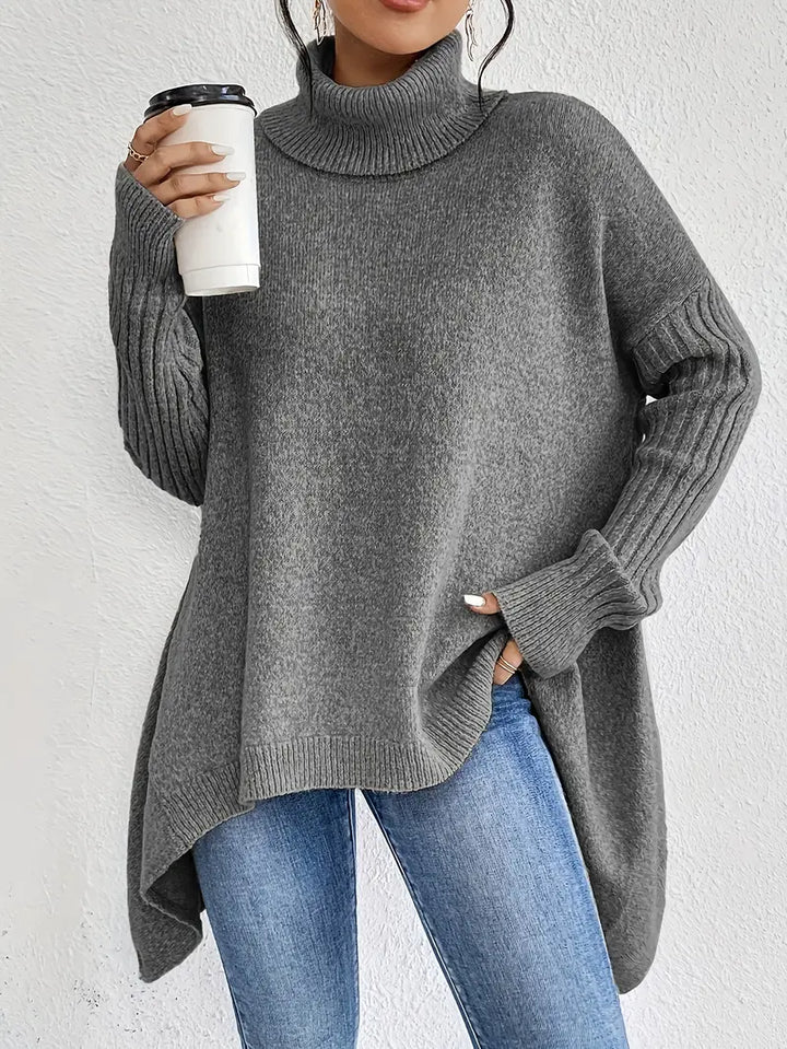 Women’s Oversized Turtleneck Knit Sweater
