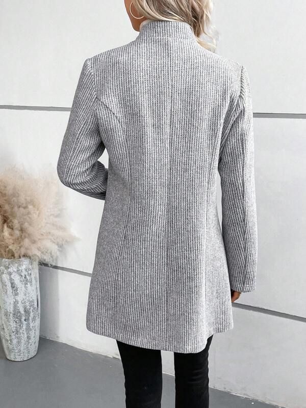 Women’s Longline Knit Blazer Coat – Polished Warmth for Every Day