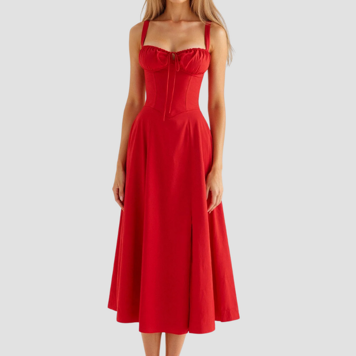 Women’s Corset Midi Dress – Feminine Structure & Elegant Movementi