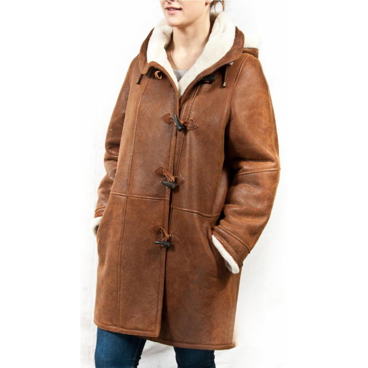 Women Autumn–Winter Casual Shearling-Lined Hooded Jacket