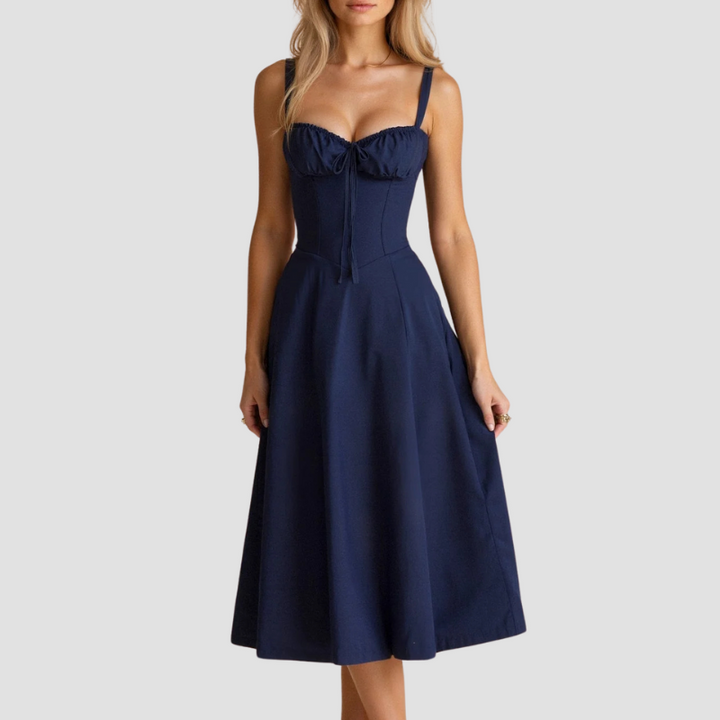 Women’s Corset Midi Dress – Feminine Structure & Elegant Movementi