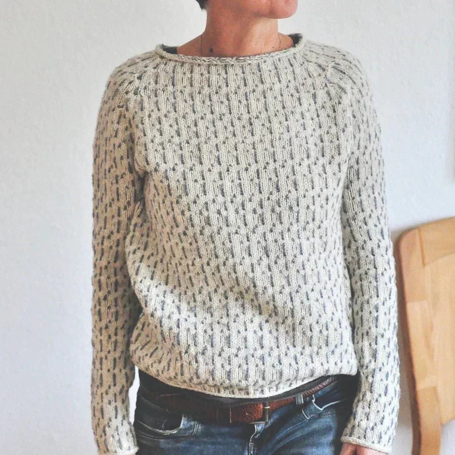 Women’s Textured Knit Sweater – Cozy Modern Pullover
