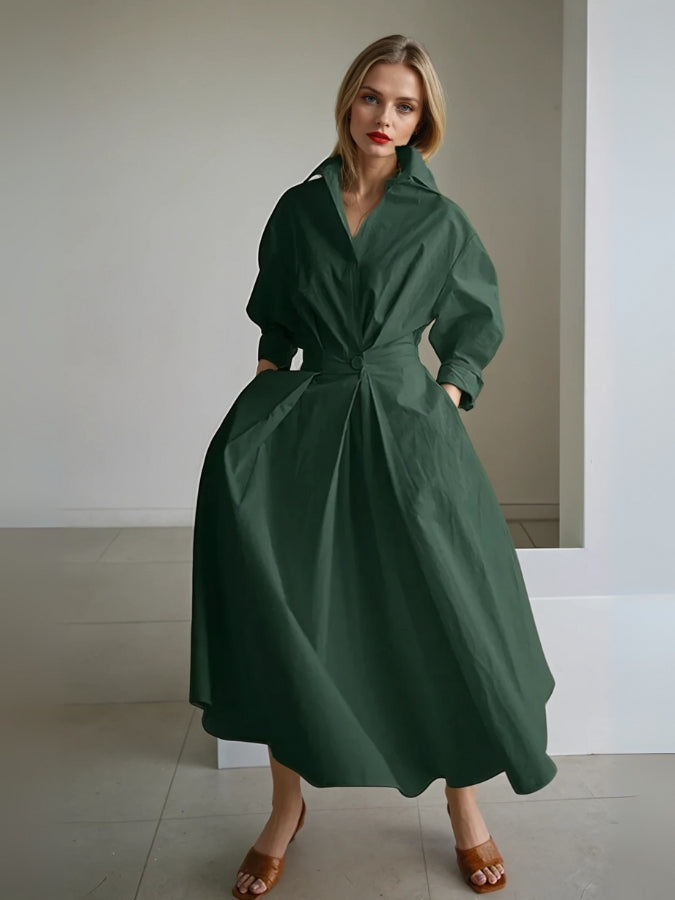 Women’s Shirt Dress – Tailored Waist & Effortless Flow