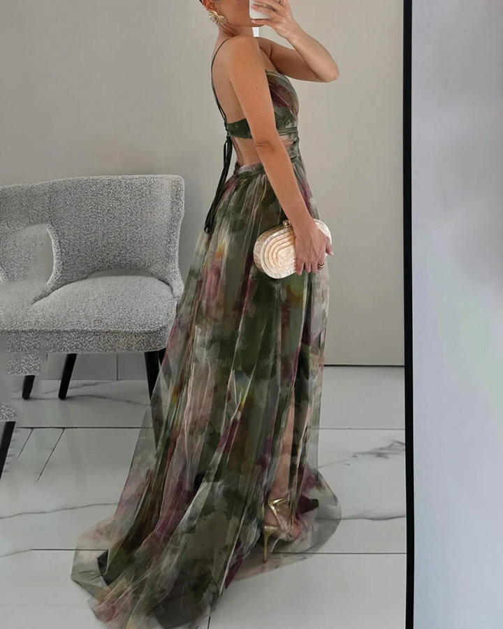 Women’s Floral Chiffon Maxi Dress – Effortless Elegance for Every Occasion