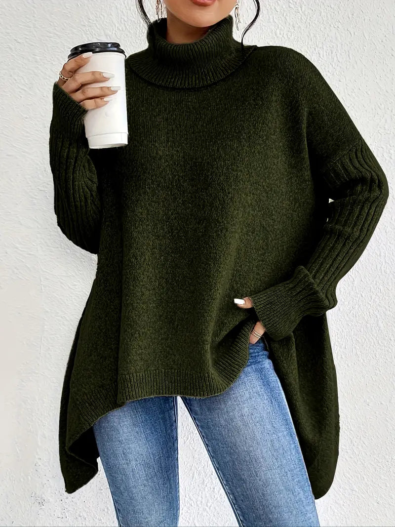 Women’s Oversized Turtleneck Knit Sweater