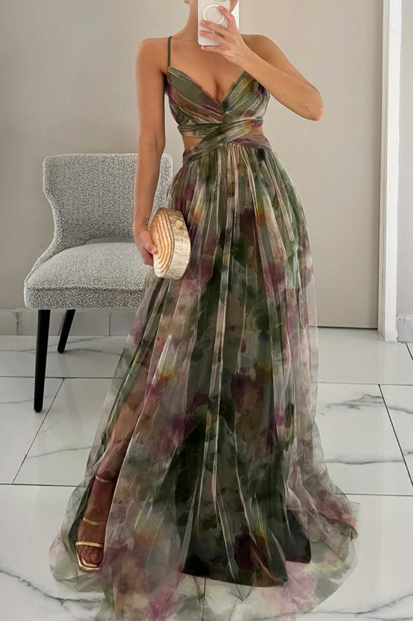 Women’s Floral Chiffon Maxi Dress – Effortless Elegance for Every Occasion