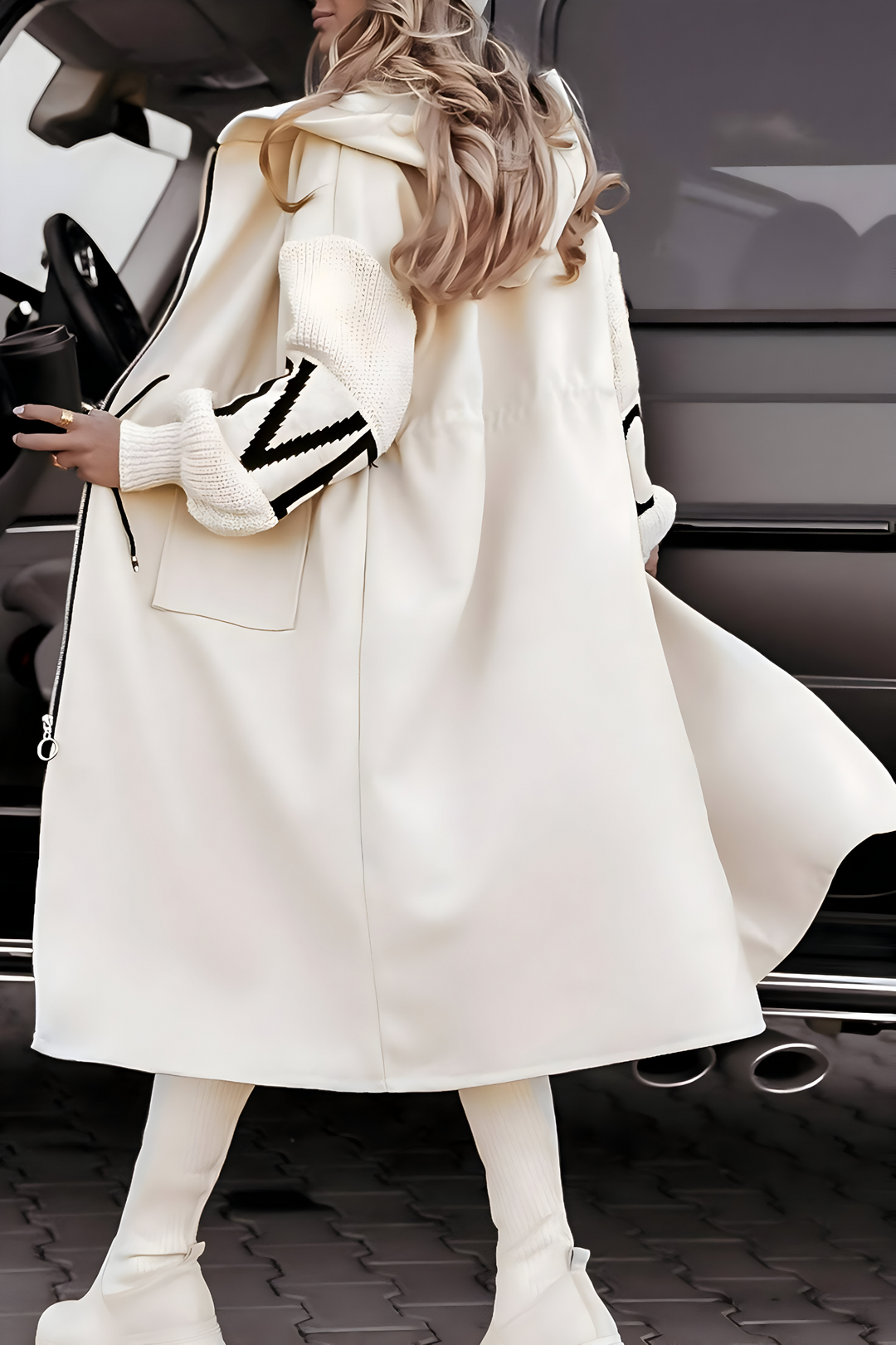 Women’s Hooded Longline Coat – Street-Chic Style & Cozy Warmth
