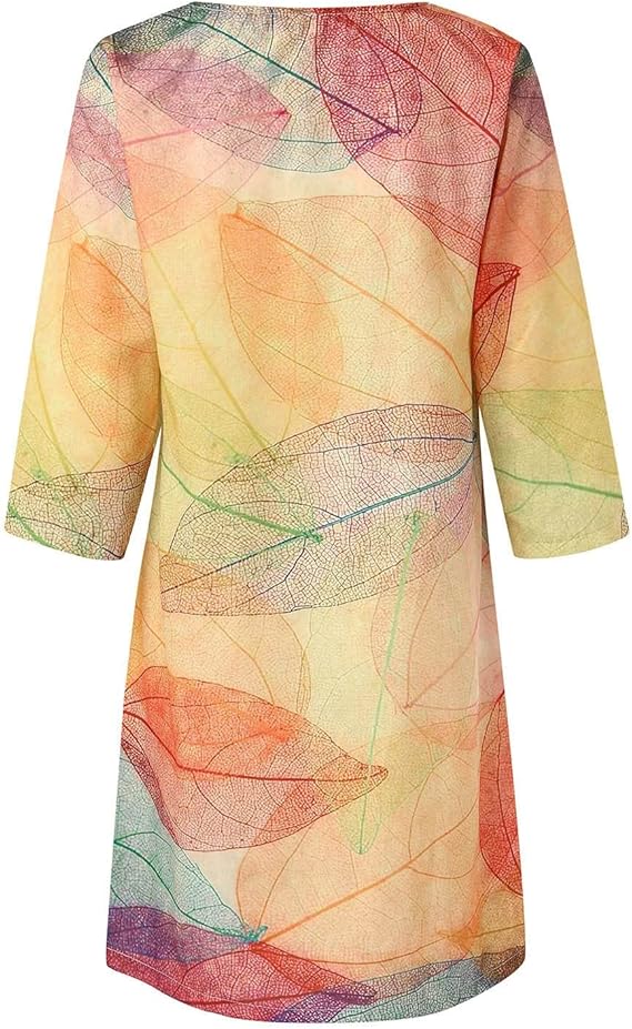 Women’s Patterned Long-Sleeve Dress – Effortless Style & Everyday Comfort