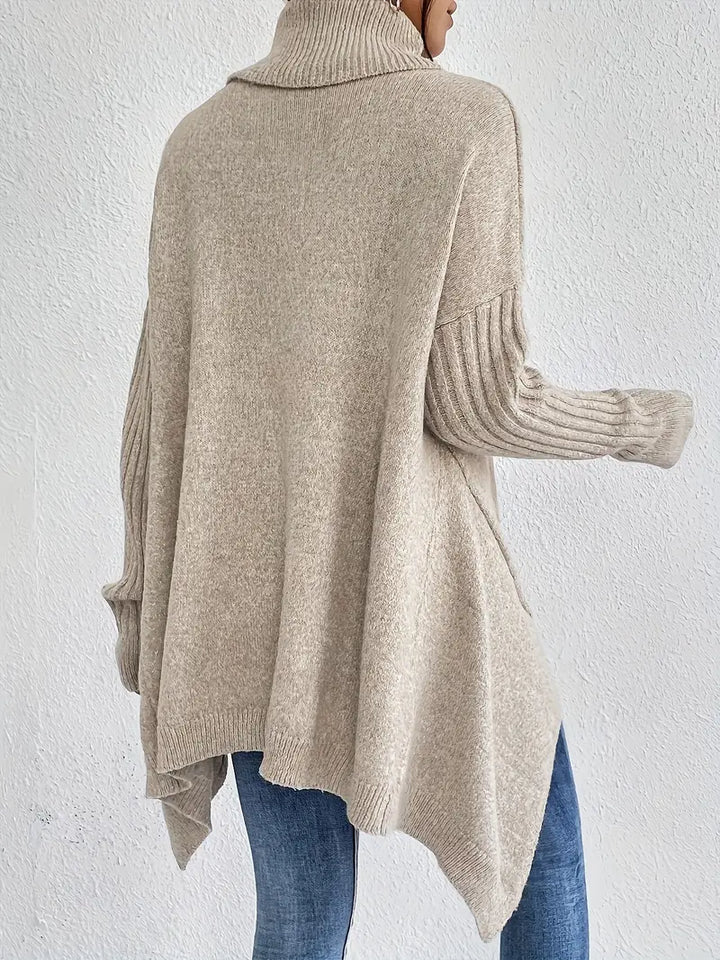 Women’s Oversized Turtleneck Knit Sweater