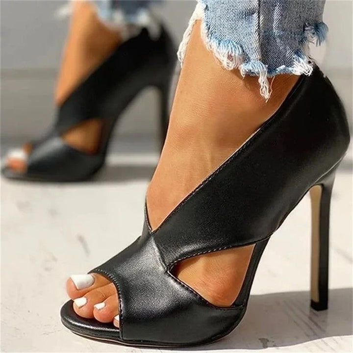 Women’s High Heel Sandals – Cutout Peep-Toe & Sleek Stiletto Style