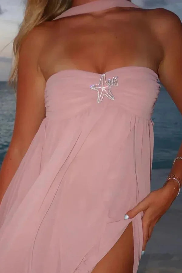 Women’s Chiffon Halter Maxi Dress – Romantic Flow Essential