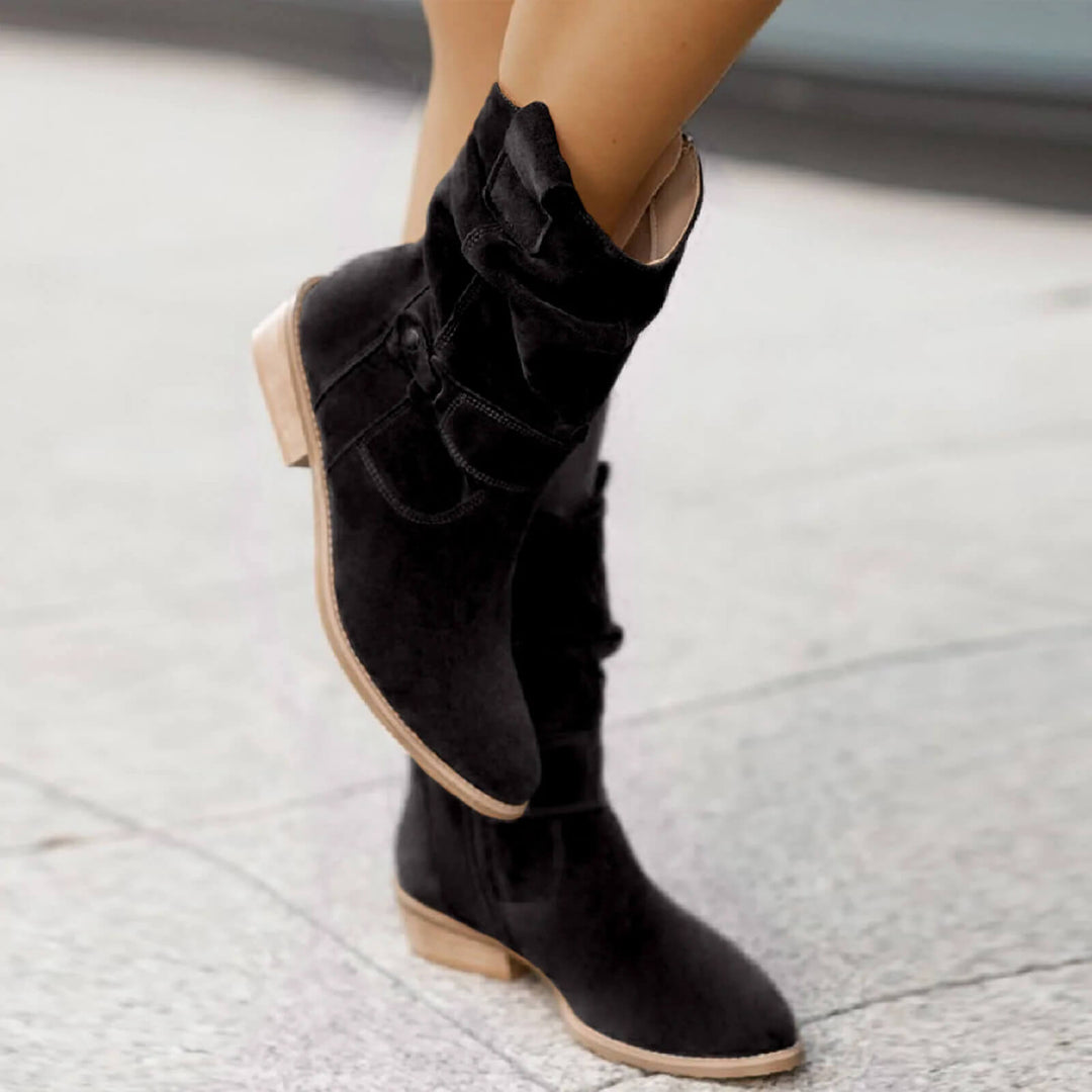 Women All-Season Elegant Suede Ankle Boots