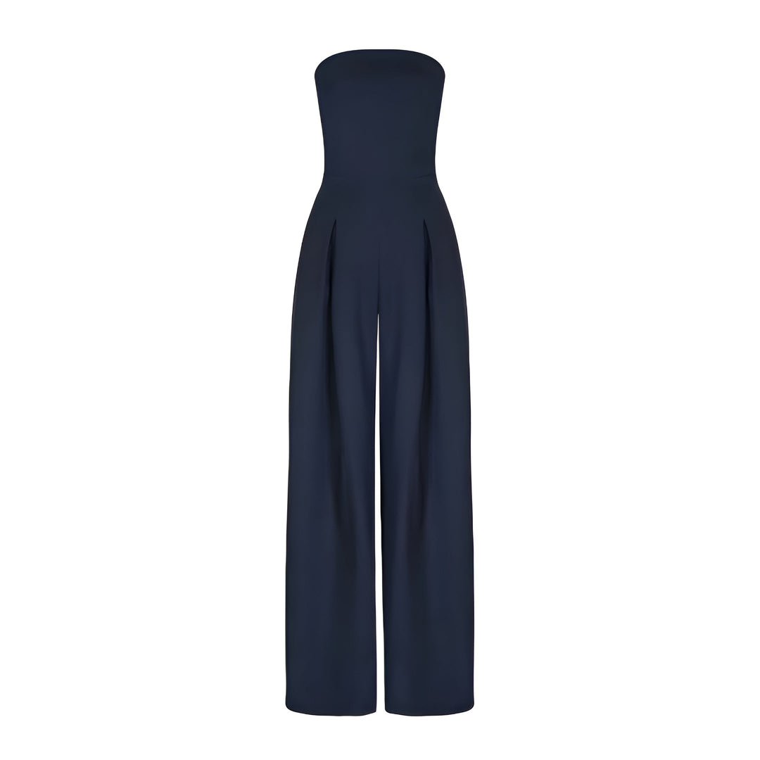 Women’s Strapless Wide-Leg Jumpsuit – Modern Sophistication with Effortless Elegance