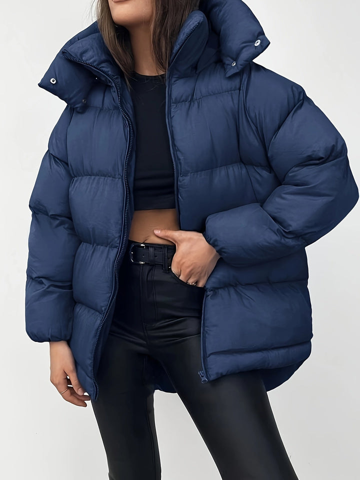 Women Winter Casual Quilted Short Puffer Jacket