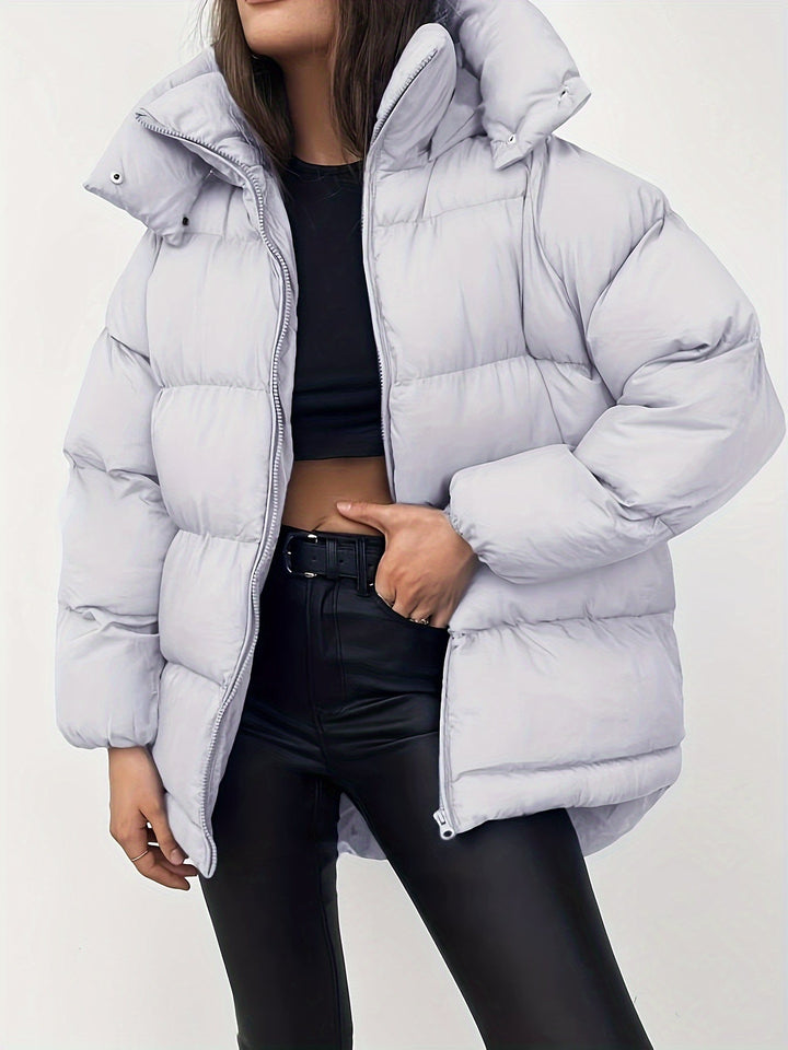 Women Winter Casual Quilted Short Puffer Jacket