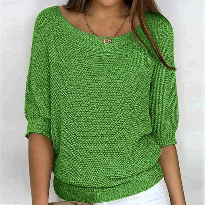 Women’s Textured Knit Pullover – Laid-Back Layers for Cooler Days