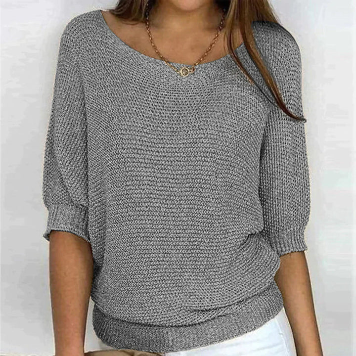 Women’s Textured Knit Pullover – Laid-Back Layers for Cooler Days