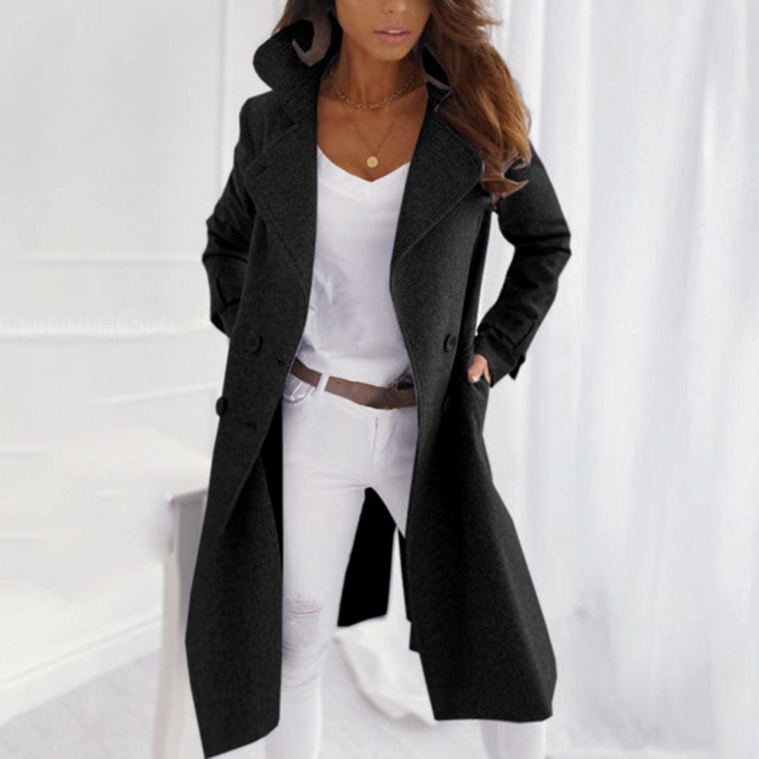 Women Long Elegant Coat – Timeless Design & All-Season Style