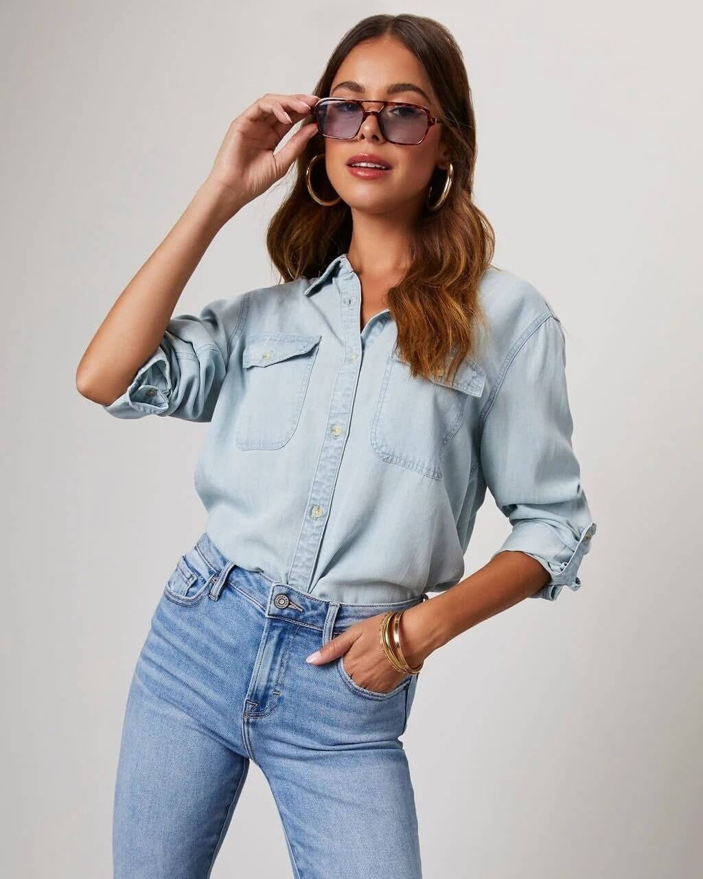Women’s Denim Shirt – Relaxed Fit & Everyday Versatility