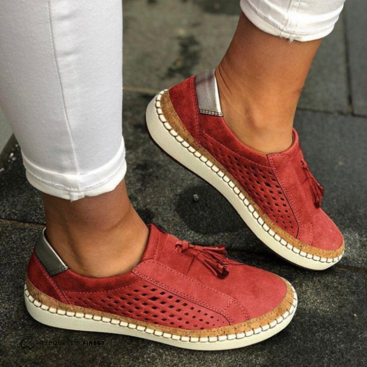 Women’s Perforated Slip-On Shoes – Easygoing Style with Everyday Comfort