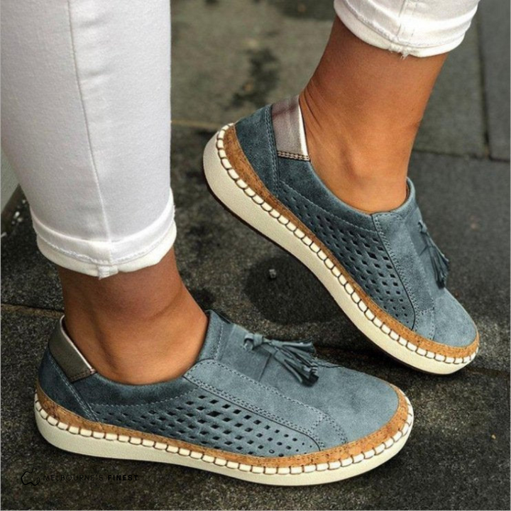 Women’s Perforated Slip-On Shoes – Easygoing Style with Everyday Comfort
