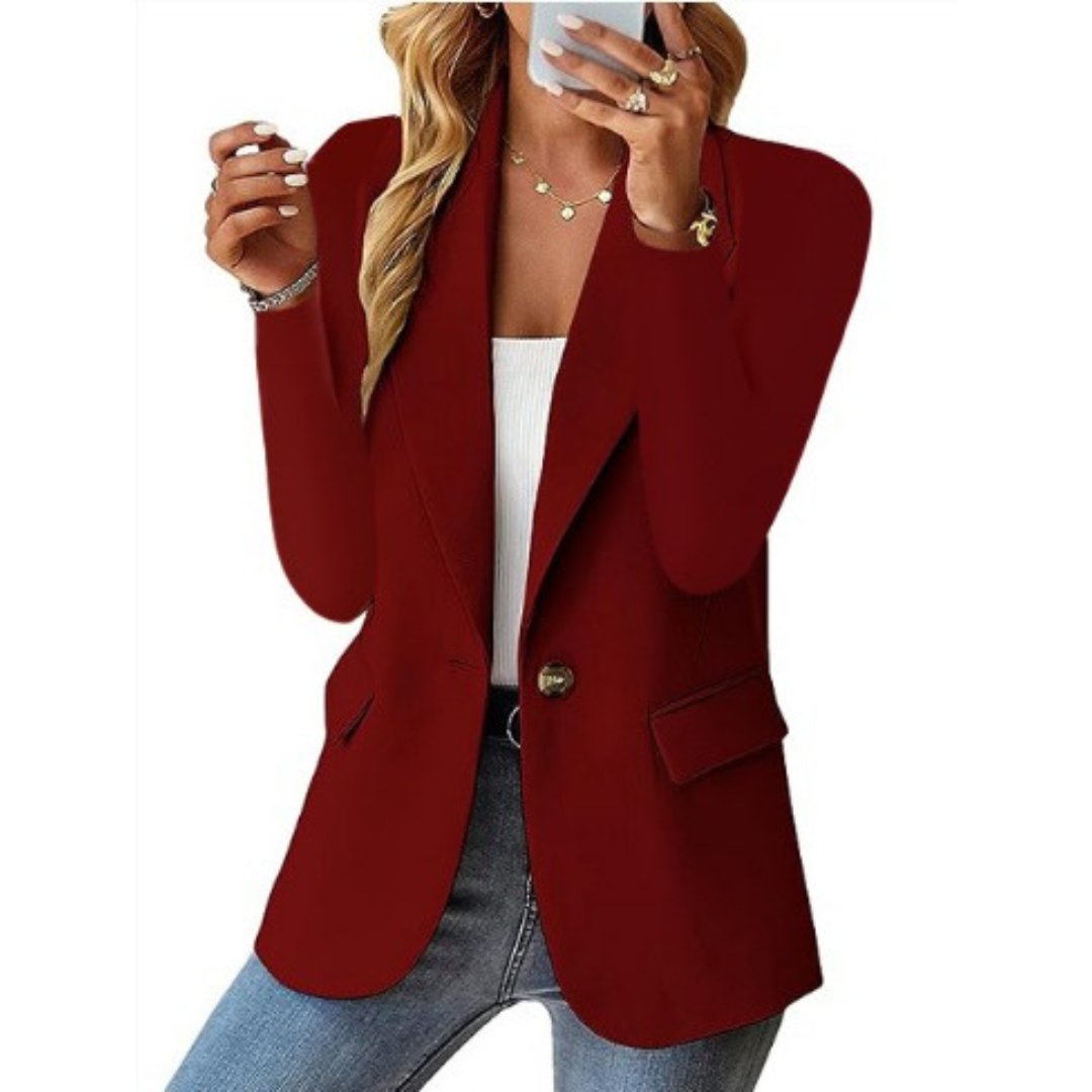 Women’s Single-Button Blazer – Polished Confidence with Effortless All-Season Style