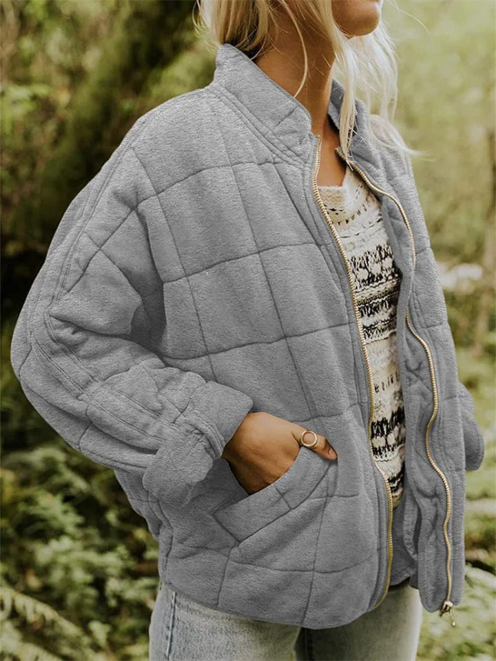 Women’s Quilted Zip Jacket – Effortless Style & Everyday Comfort