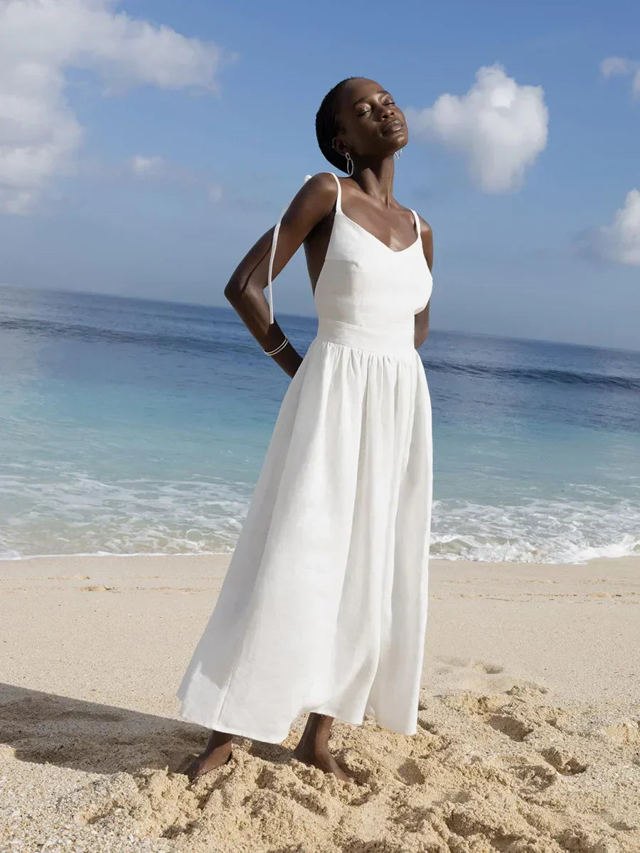 Women’s Linen Dress – Boho Comfort & Beachy Ease