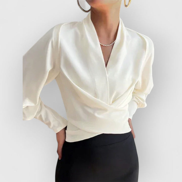 Women’s Wrap Blouse – Luxe Draped Style & Modern Elegance
