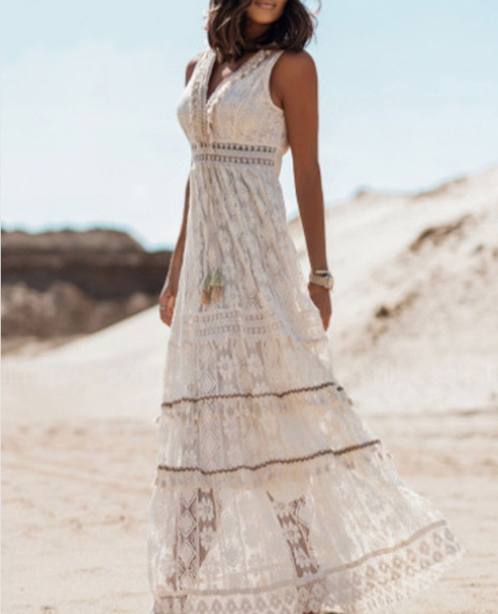 Women’s Boho Lace Maxi Dress – Effortless Elegance & Summer Romance