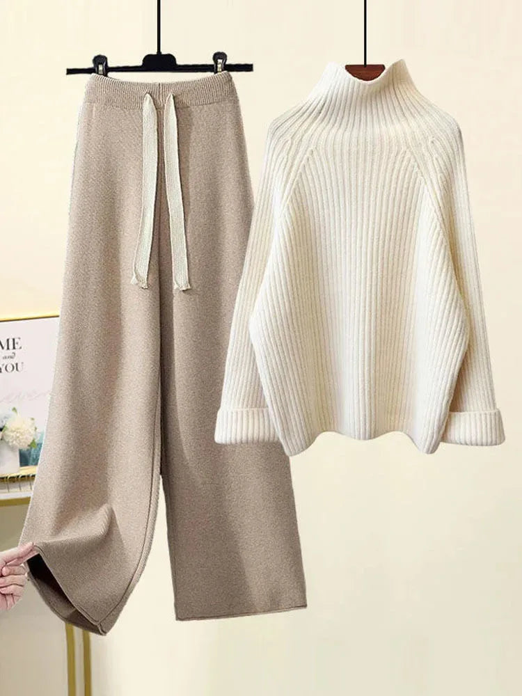 Women’s Knitwear Two-Piece Set – Cozy Warmth with Effortless Winter Elegance
