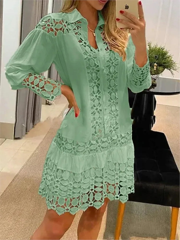 Women’s Lace Cutout Dress – Chic Details & Breezy Elegance
