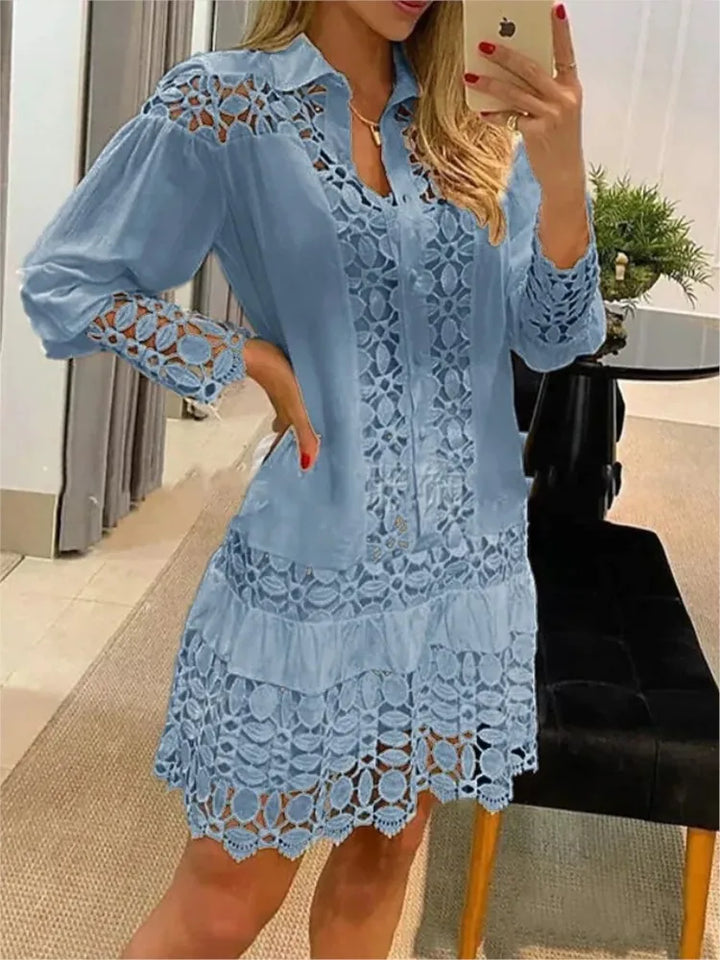 Women’s Lace Cutout Dress – Chic Details & Breezy Elegance
