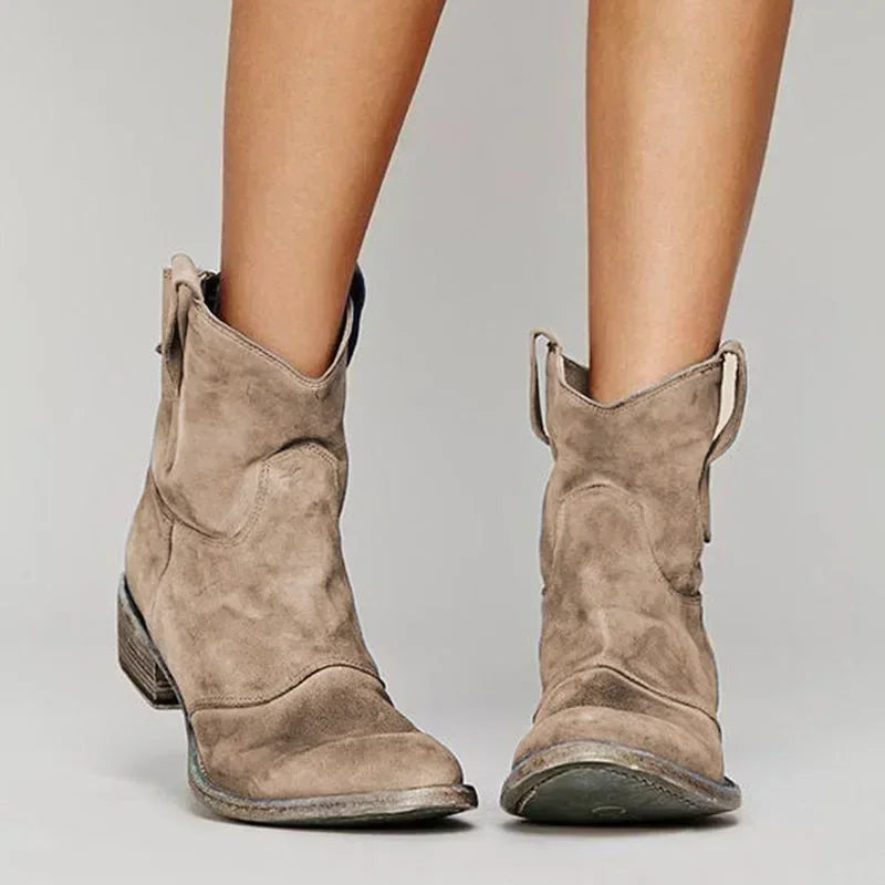 Women’s Western Ankle Boots – Rustic Charm with a Modern Edge