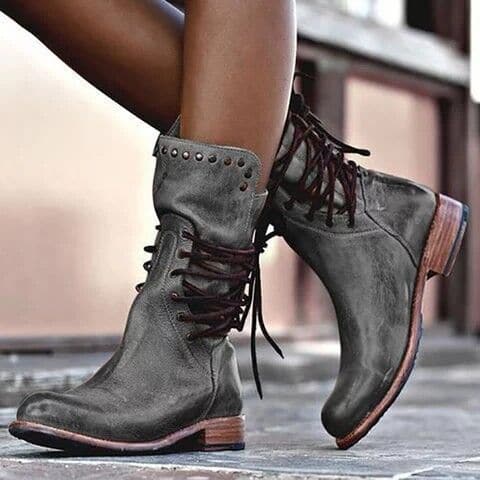 Women All-Season Vintage Elegant Calf Boots