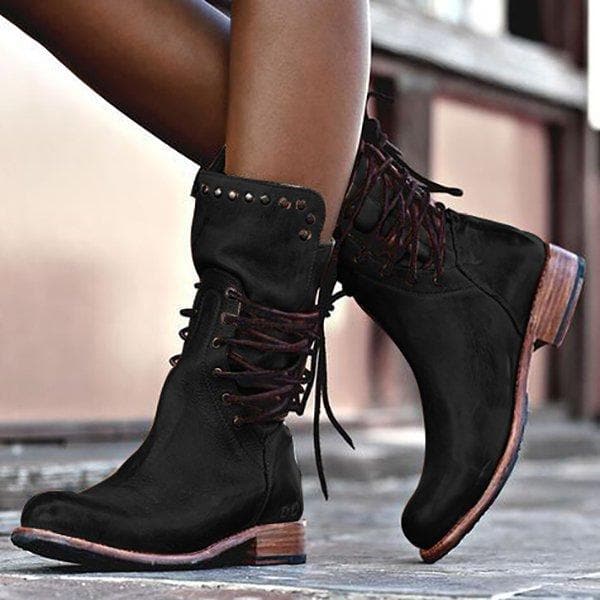 Women All-Season Vintage Elegant Calf Boots
