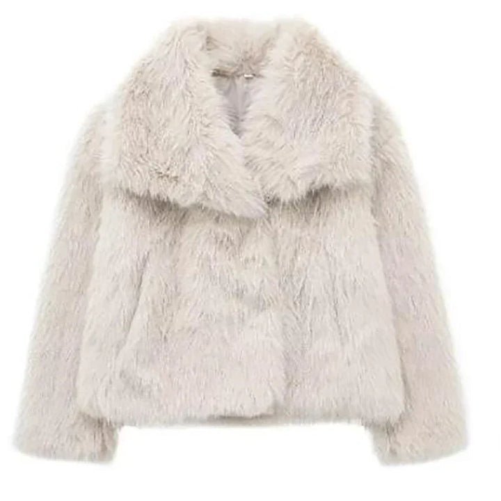 Women’s Faux Fur Short Jacket – Stylish Warmth for Autumn & Winter