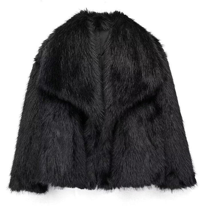 Women’s Faux Fur Short Jacket – Stylish Warmth for Autumn & Winter