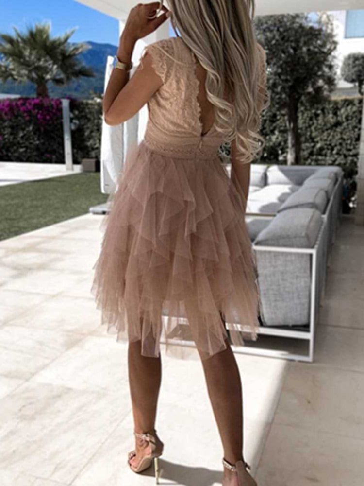 Women’s Lace Tulle Dress – Romantic Layers & Effortless Elegance