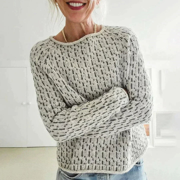 Women’s Textured Knit Sweater – Cozy Modern Pullover
