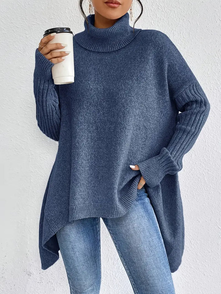 Women’s Oversized Turtleneck Knit Sweater