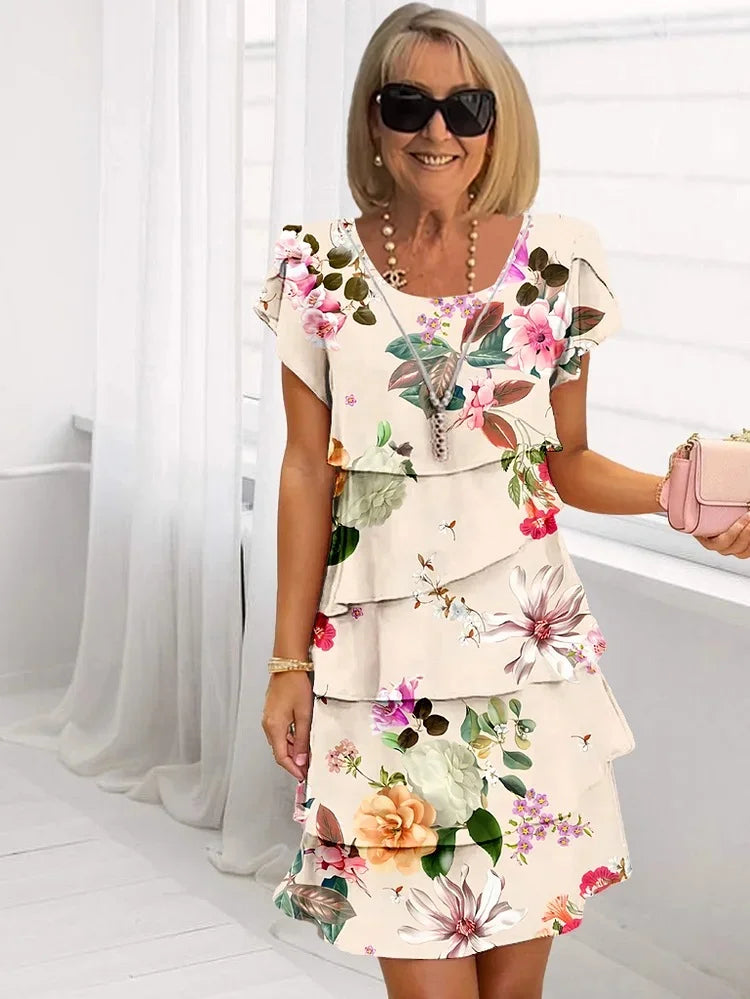 Women’s Floral Tiered Dress – Flattering Fit & Everyday Ease