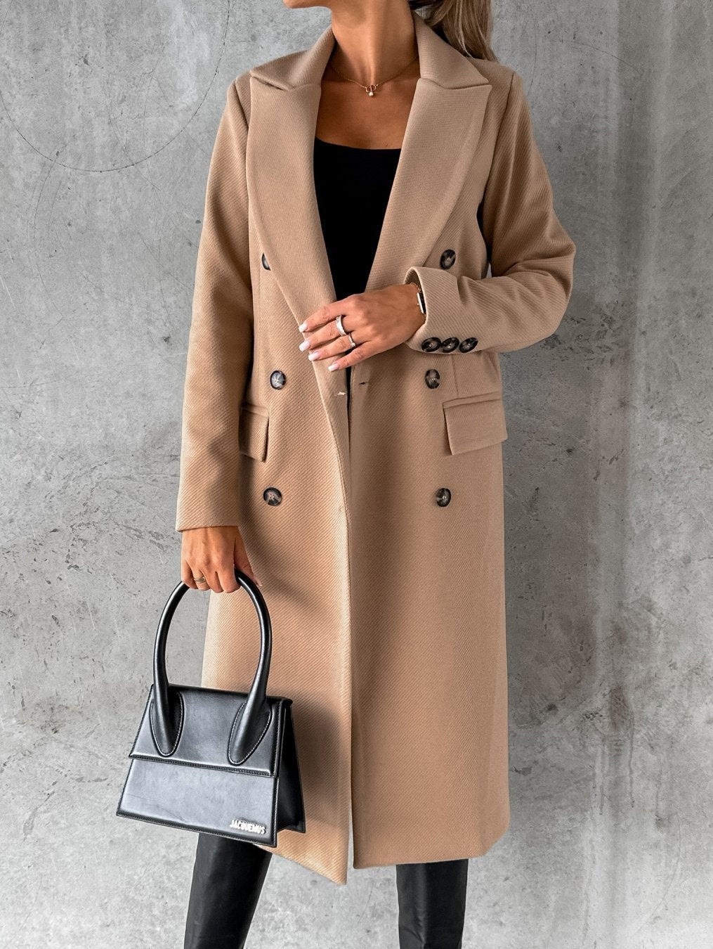 Women’s Double-Breasted Winter Coat – Timeless Elegance & Cozy Warmth