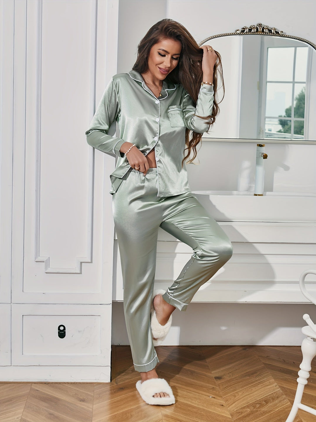 Women's Silk Pajama Set – Luxury & Effortless Relaxation