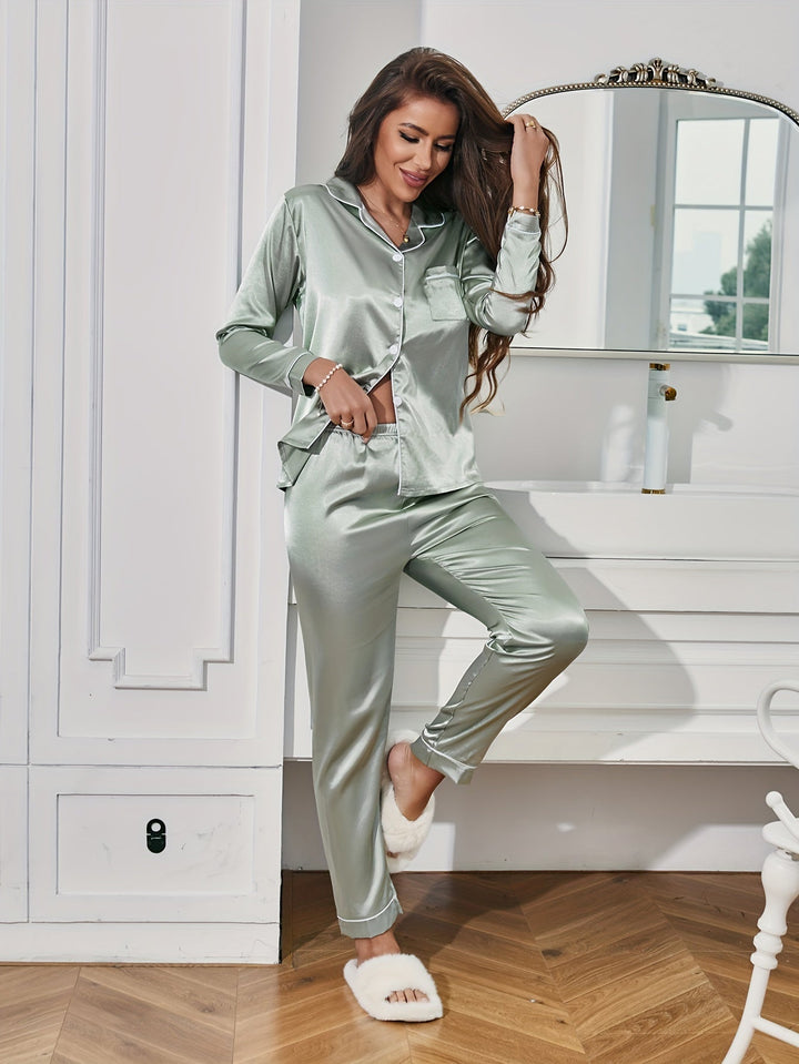 Women's Silk Pajama Set – Luxury & Effortless Relaxation