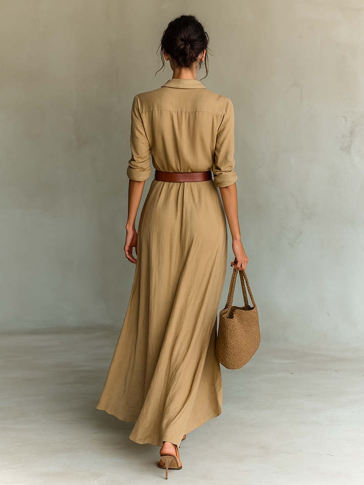 Women’s Drape Maxi Dress – Elegant Flow with Effortless Feminine Charm