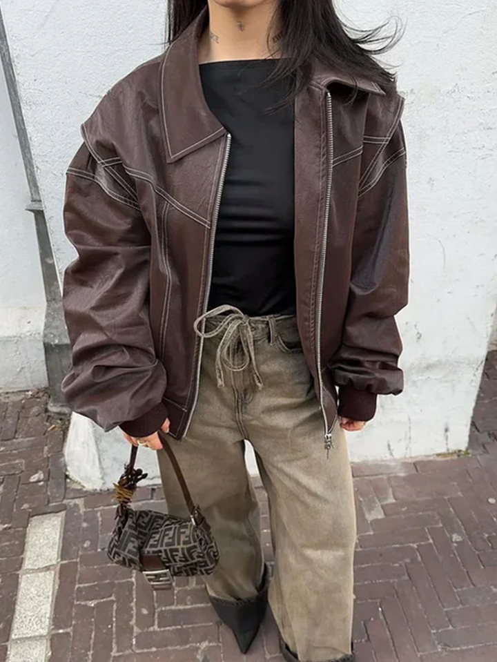 Women’s Fall/Winter Casual Oversized Zip-Up Jacket